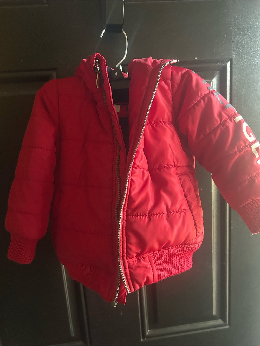 Tommy Hilfiger Red Puffer Raincoat